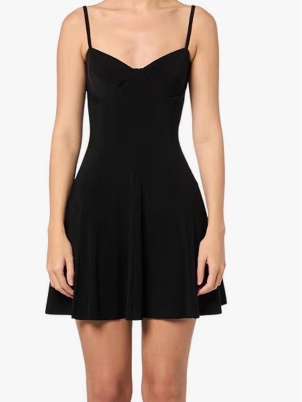 wild fable Black Cotton Corset Dress